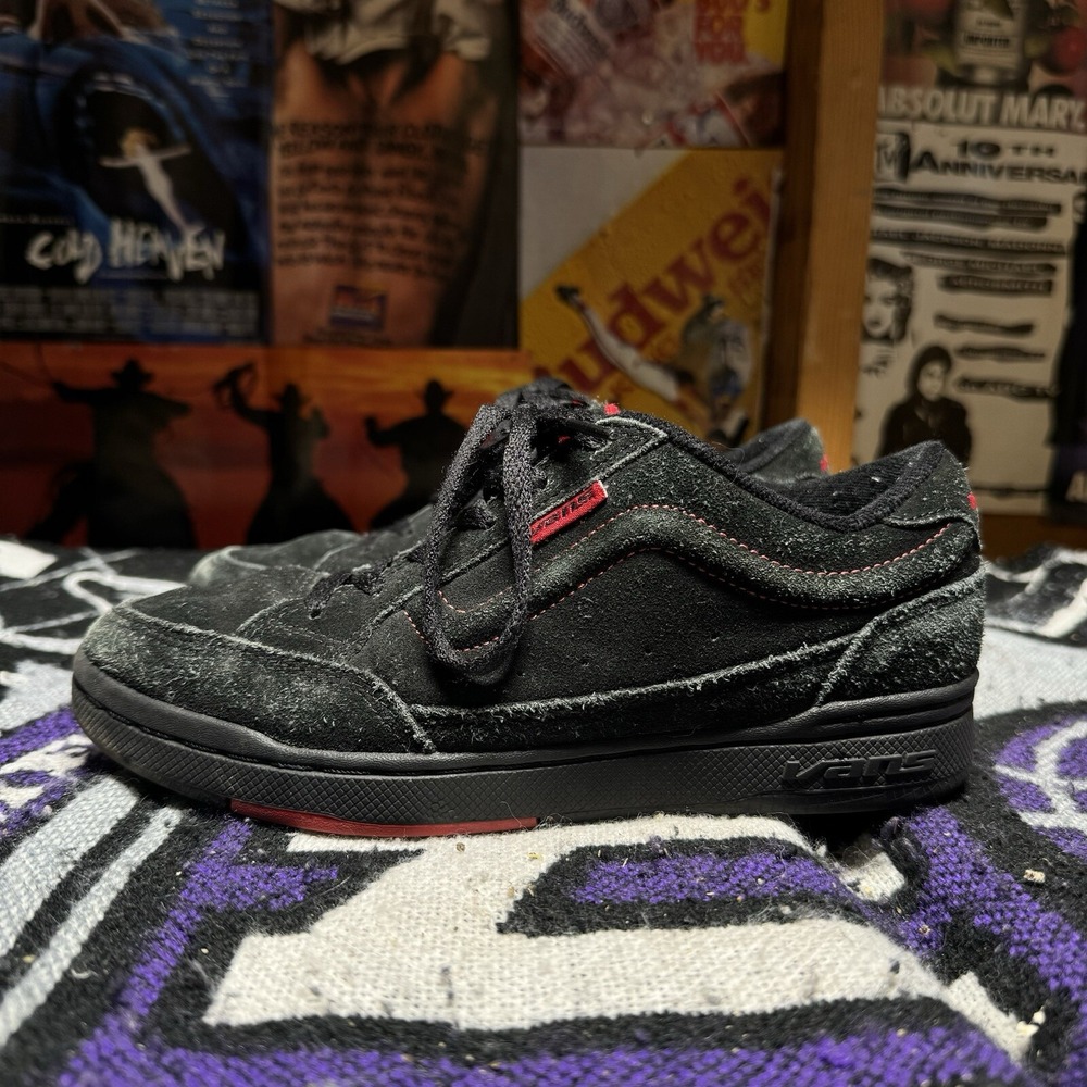 Size 5.5 - Vans‎ Vintage Snooka Padded Tongue Skating Shoe Black Suede Men's